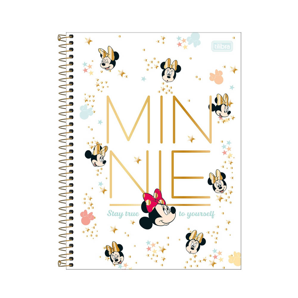 CADERNO DE CARTOGRAFIA E DESENHO ESPIRAL CAPA DURA MINNIE 80 FOLHAS - TILIBRA <br> CADERNO DE CARTOGRAFIA E DESENHO ESPIRAL CAPA DURA MINNIE 80 FOLHAS - TILIBRA <br>