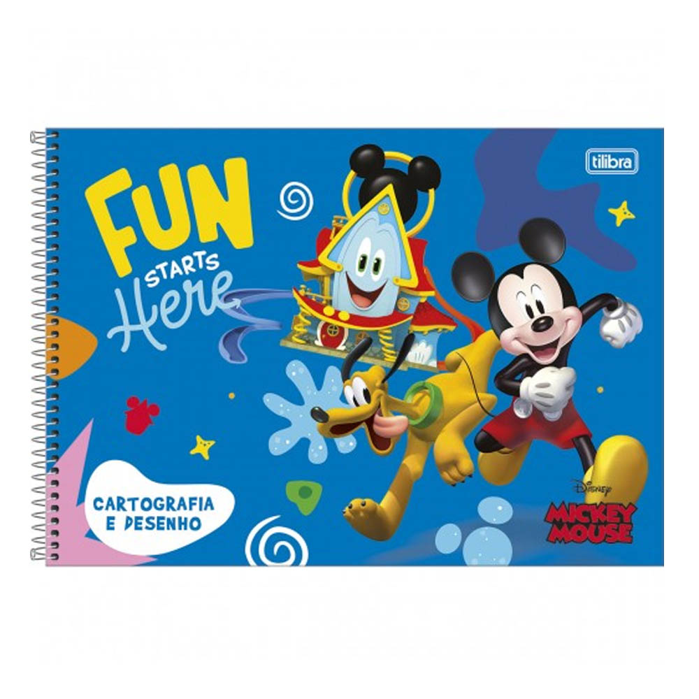 CADERNO DE CARTOGRAFIA E DESENHO ESPIRAL CAPA DURA MICKEY 80 FOLHAS - TILIBRA<br> CADERNO DE CARTOGRAFIA E DESENHO ESPIRAL CAPA DURA MICKEY 80 FOLHAS - TILIBRA<br>