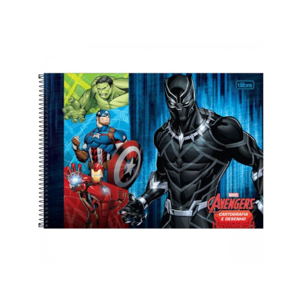 CADERNO CARTOGRAFIA E DESENHO 80FLS AVENGERS ASSEMBLE TILIBRA CADERNO CARTOGRAFIA E DESENHO 80FLS AVENGERS ASSEMBLE TILIBRA