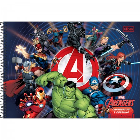 CADERNO CARTOGRAFIA E DESENHO 80FLS AVENGERS ASSEMBLE TILIBRA CADERNO CARTOGRAFIA E DESENHO 80FLS AVENGERS ASSEMBLE TILIBRA