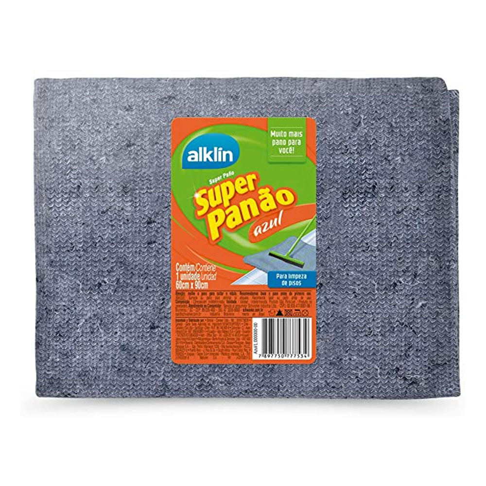 PANO 60X90 AZUL SUPER PANÃO - ALKLIN                                                                                                                                                                       PANO 60X90 AZUL SUPER PANÃO - ALKLIN