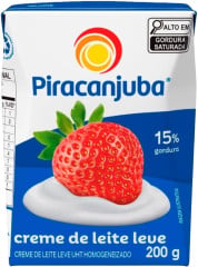 CREME DE LEITE LEVE 15% GORD PIRACANJUBA 200G       