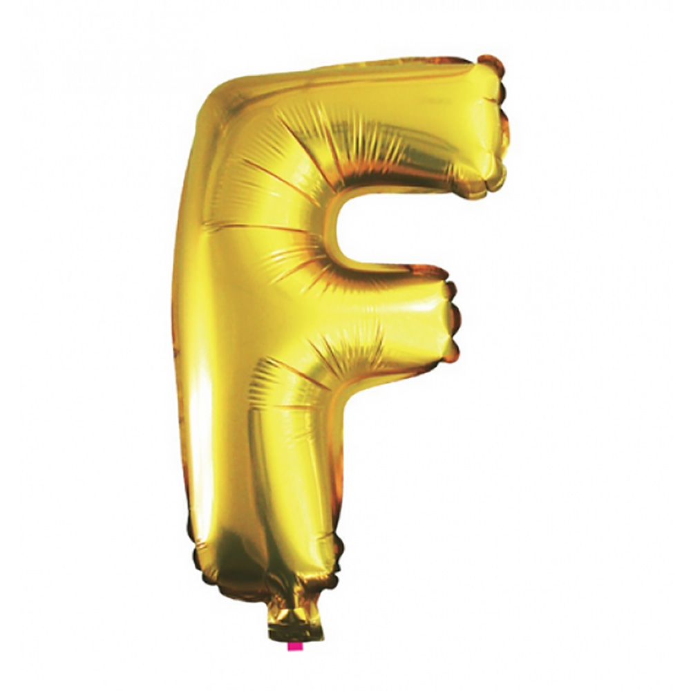 BALÃO N16 40CM METALIZADO DOURADO LETRA F - GALA BALÃO N16 40CM METALIZADO DOURADO LETRA F - GALA