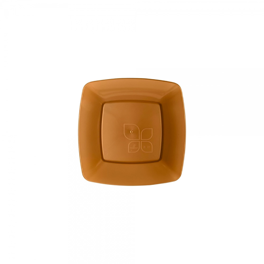 PRATO PLÁSTICO DESCARTÁVEL QUADRADO 15CM DOURADO STRAWPLAST C/10 UNIDADES PRATO PLÁSTICO DESCARTÁVEL QUADRADO 15CM DOURADO STRAWPLAST C/10 UNIDADES