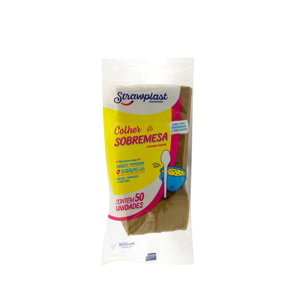 COLHER SOBREMESA DOURADA STRAWPLAST C/50 UNIDADES COLHER SOBREMESA DOURADA STRAWPLAST C/50 UNIDADES