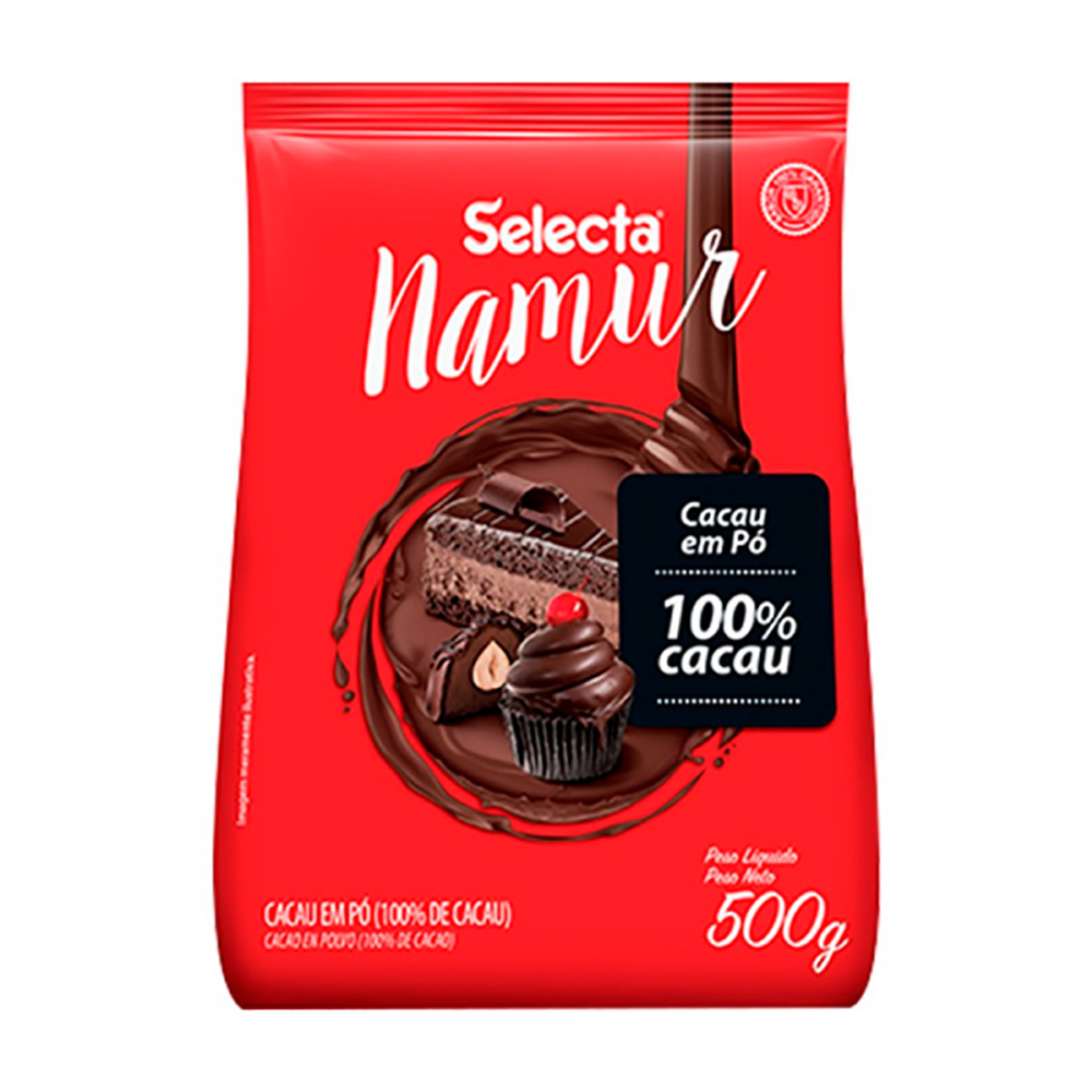 CHOCOLATE EM PO 100% CACAU NAMUR SELECTA 500G CHOCOLATE EM PO 100% CACAU NAMUR SELECTA 500G