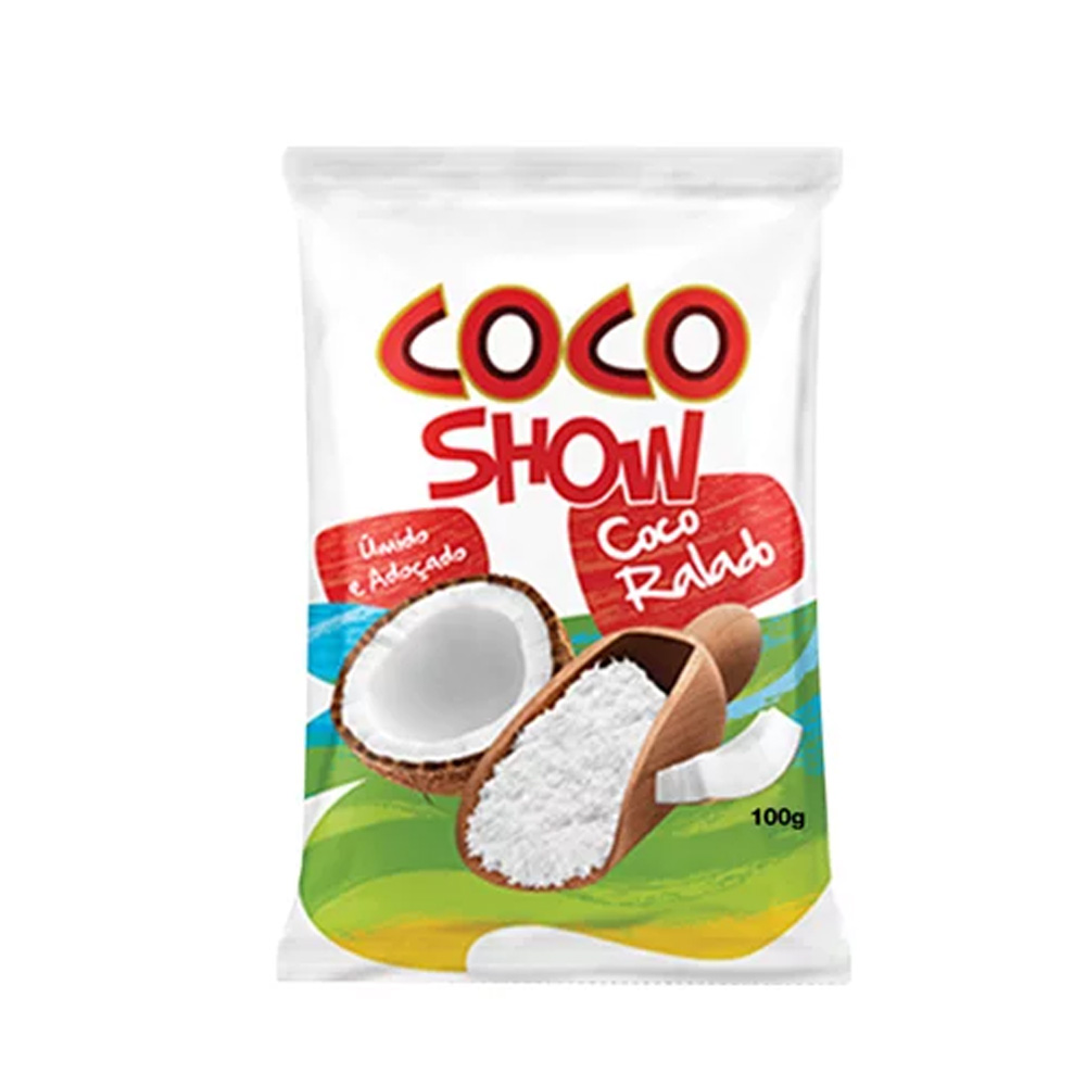 COCO RALADO FINO UMIDO E ADOCICADO 100G - COCO SHOW | Queiroz