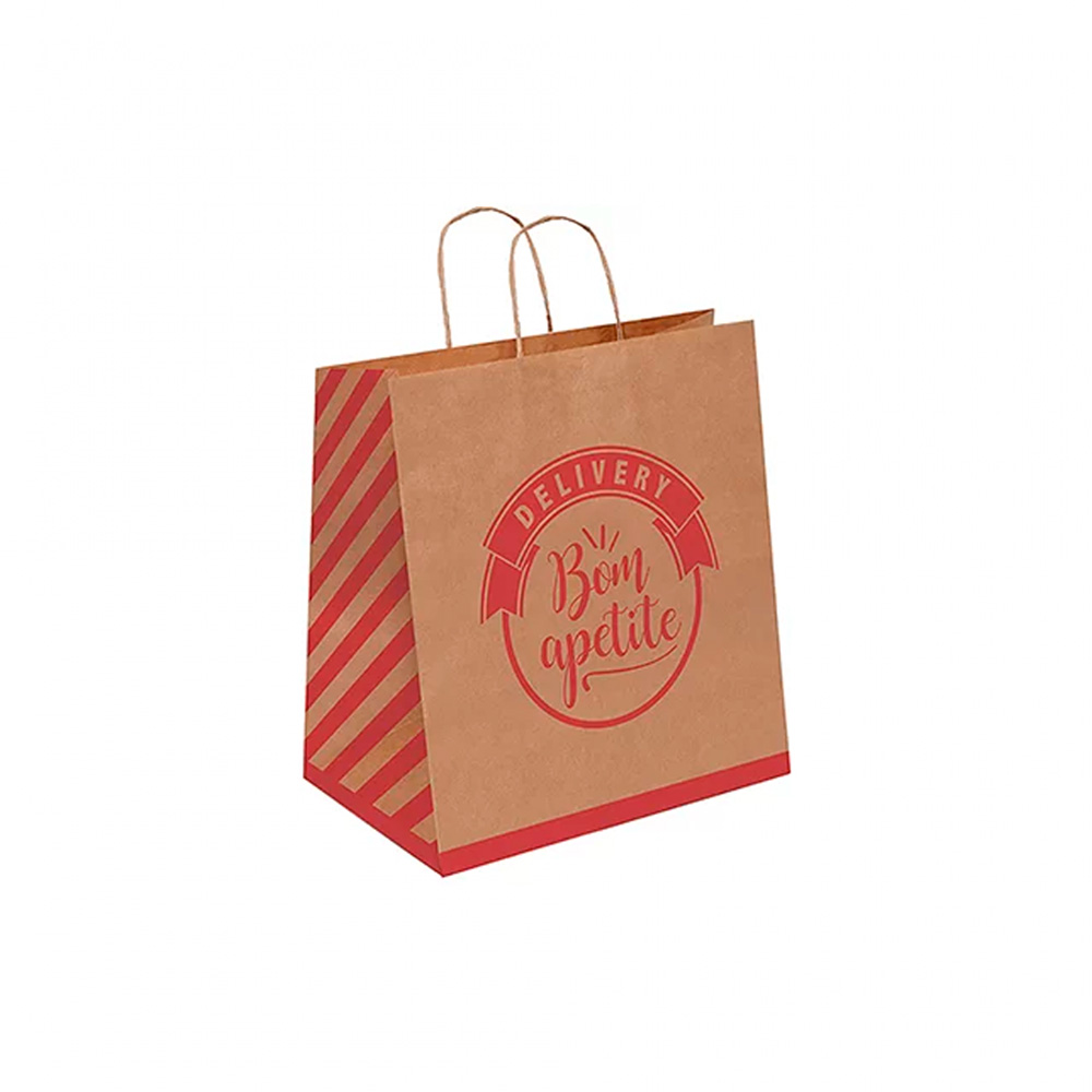 SACOLA DE PAPEL KRAFT MEDINDO 28,5X24X12 DELIVERY M - CROMUS - C/50 UNIDADES SACOLA DE PAPEL KRAFT MEDINDO 28,5X24X12 DELIVERY M - CROMUS - C/50 UNIDADES