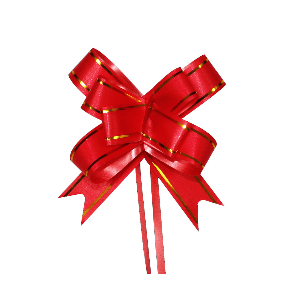 LAÇO FÁCIL 1,8X34CM VERMELHO FIO DOURADO C/10 UNIDADES -GALA  LAÇO FÁCIL 1,8X34CM VERMELHO FIO DOURADO C/10 UNIDADES -GALA