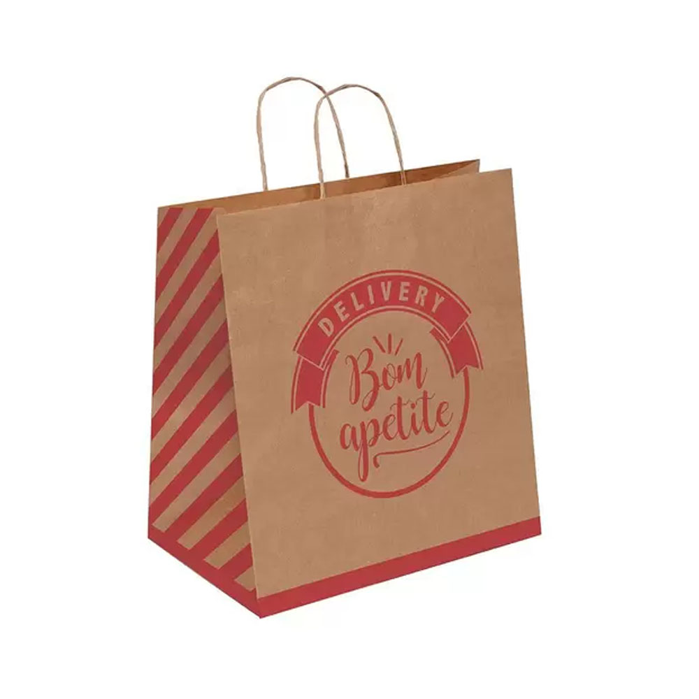 SACOLA DE PAPEL KRAFT GRANDE DELIVERY MEDINDO 34X31X19 - CROMUS - C/50 UNIDADES SACOLA DE PAPEL KRAFT GRANDE DELIVERY MEDINDO 34X31X19 - CROMUS - C/50 UNIDADES