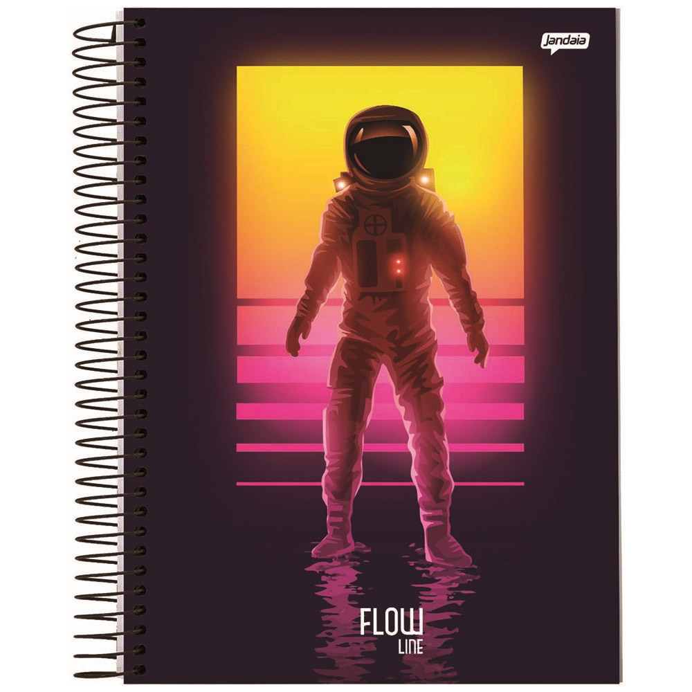 Caderno Universitário Flow Capa Dura 10 matérias Jandaia
