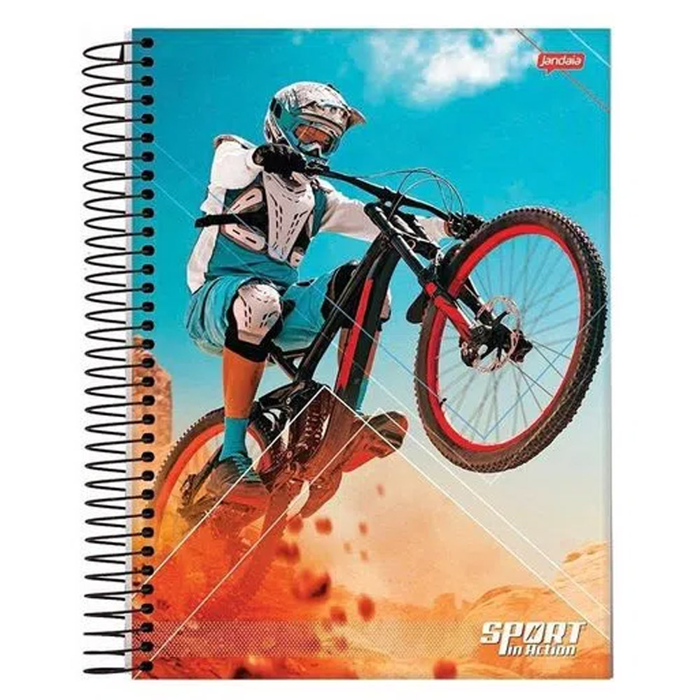CADERNO UNIVERSITÁRIO SPORT CAPA DURA 10 MATÉRIAS C/160FL - JANDAIA