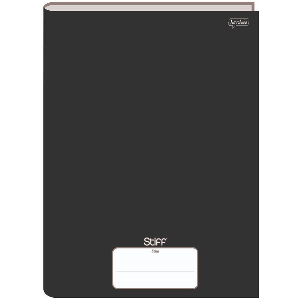 Caderno Brochura Capa Dura 80 folhas Preto Stiff Slim - Jandaia Caderno Brochura Capa Dura 80 folhas Preto Stiff Slim - Jandaia
