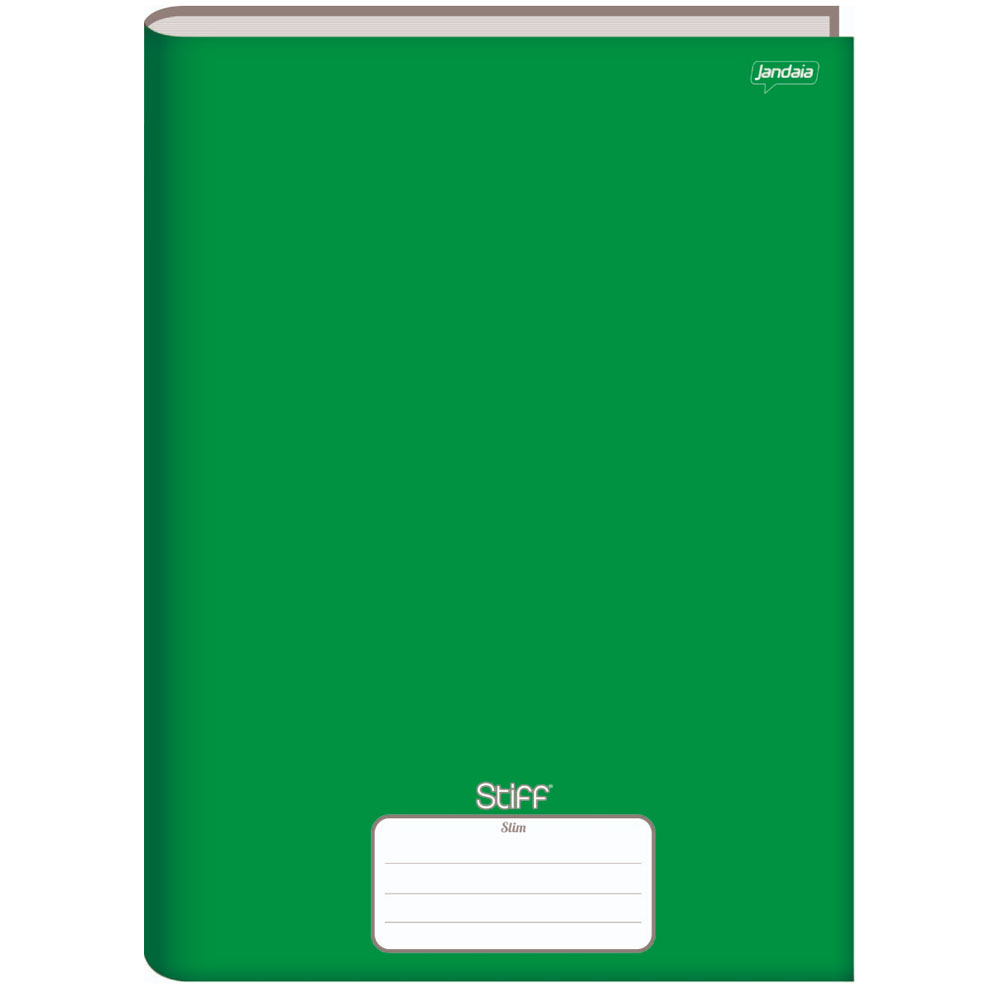 Caderno Brochura Capa Dura 80 folhas Verde Stiff Slim Jandaia Caderno Brochura Capa Dura 80 folhas Verde Stiff Slim Jandaia