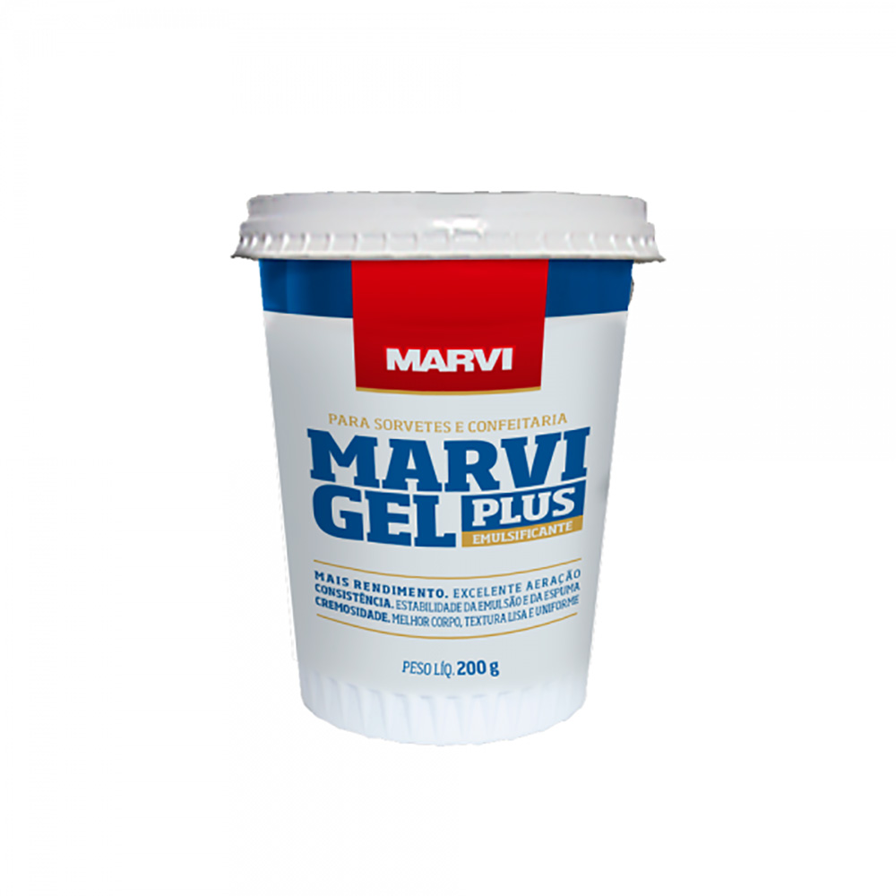 EMULSIFICANTE P/ SORVETE E CONFEITARIA MARVIGEL PLUS 200G EMULSIFICANTE P/ SORVETE E CONFEITARIA MARVIGEL PLUS 200G