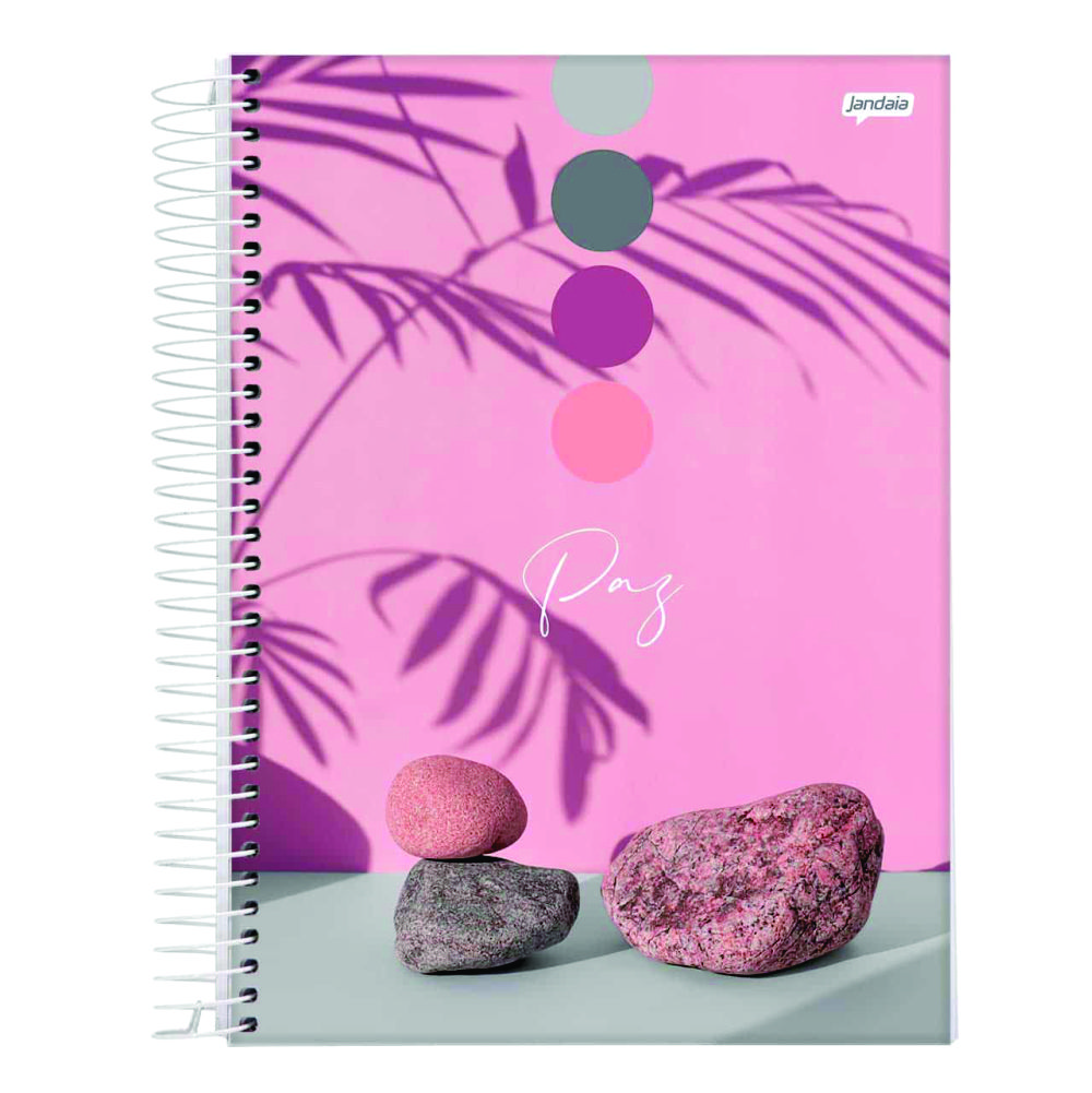 CADERNO UNIVERSITÁRIO 15MATÉRIAS CAPA DURA 240FL PAZ JANDAIA