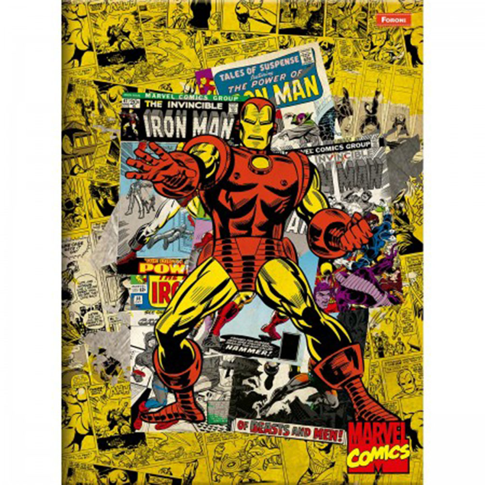 CADERNO BROCHURÃO CAPA DURA 80 FOLHAS MARVEL COMICS - FORONI  CADERNO BROCHURÃO CAPA DURA 80 FOLHAS MARVEL COMICS - FORONI
