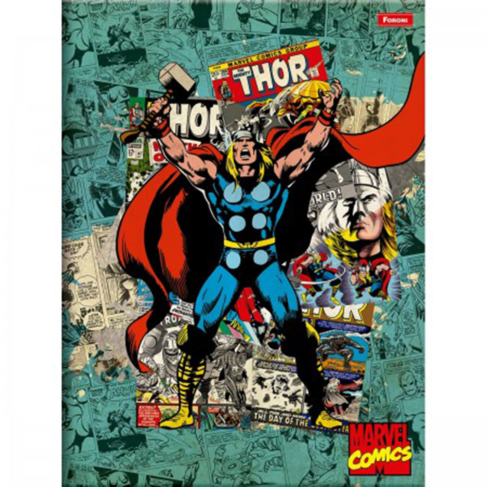 CADERNO BROCHURÃO CAPA DURA 80 FOLHAS MARVEL COMICS - FORONI  CADERNO BROCHURÃO CAPA DURA 80 FOLHAS MARVEL COMICS - FORONI