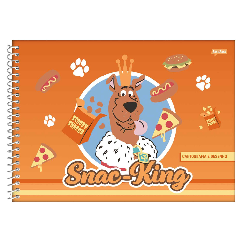 CADERNO CARTOGRAFIA CAPA DURA 80 FOLHAS SCOOBY DOO - JANDAIA 