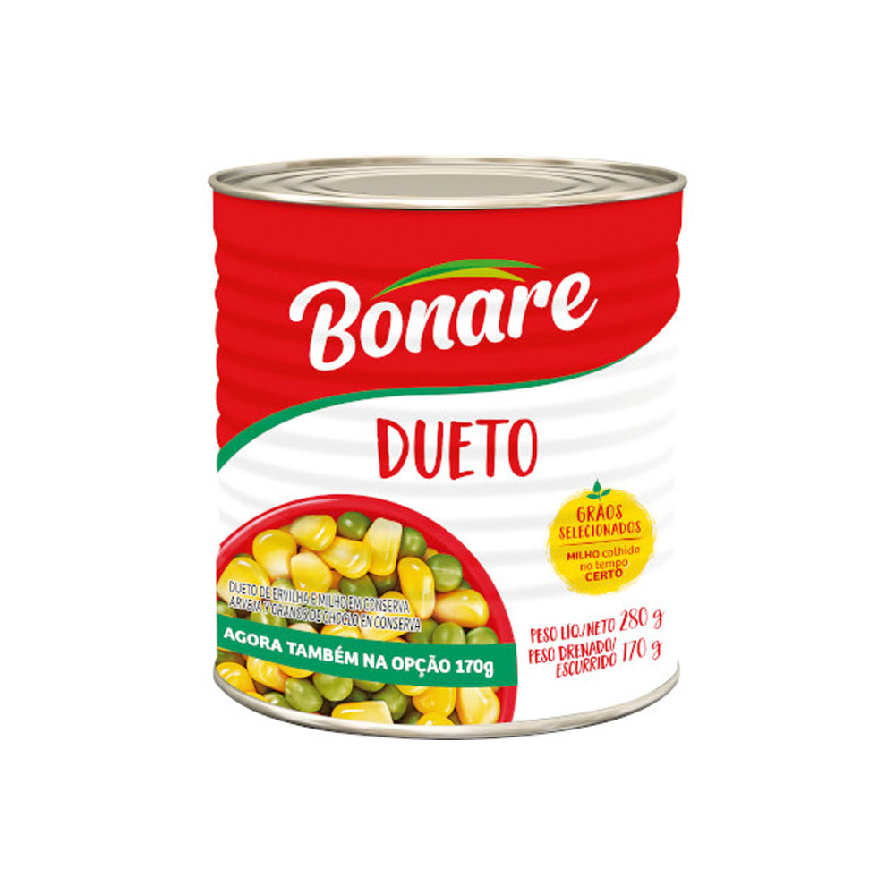 DUETO MILHO/ERVILHA BONARE 170G                                                                                                                                                                          DUETO MILHO/ERVILHA BONARE 170G