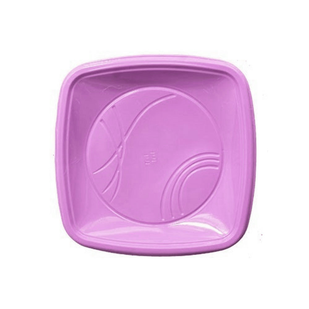PRATO PLÁSTICO QUADRADO 15CM BIODEGRADÁVEL LILÁS COM 10 UN - TRIK <br> PRATO PLÁSTICO QUADRADO 15CM BIODEGRADÁVEL LILÁS COM 10 UN - TRIK <br>