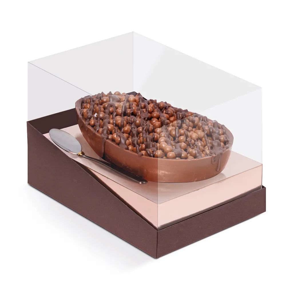 CAIXA SPECIALLA PARA MEIO OVO MARROM ROSE GOLD 350G UN                                                                                                                                                        CAIXA SPECIALLA PARA MEIO OVO MARROM ROSE GOLD 350G UN