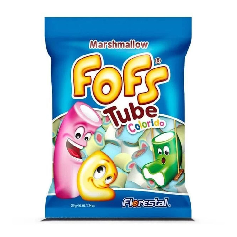 MARSHMALLOWS FOFS TUBE COLORIDO 220G - FORESTAL MARSHMALLOWS FOFS TUBE COLORIDO 220G - FORESTAL