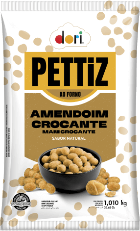 AMENDOIM CROCANTE NATURAL PETTIZ DORI 1,010KG   AMENDOIM CROCANTE NATURAL PETTIZ DORI 1,010KG
