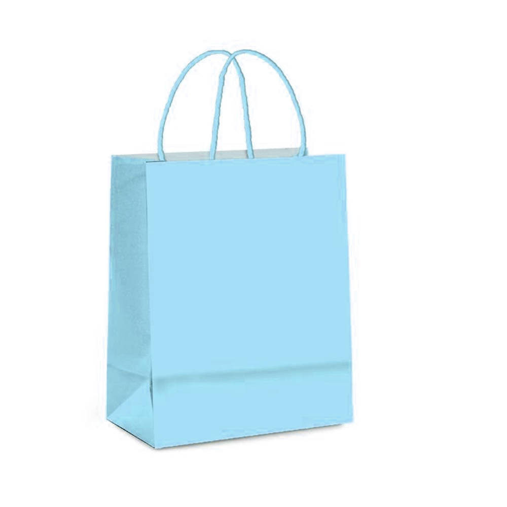SACOLA PAPEL AZUL BEBÊ TAM P UNIDADE -  21,5X15X8 - CROMUS  SACOLA PAPEL AZUL BEBÊ TAM P UNIDADE -  21,5X15X8 - CROMUS