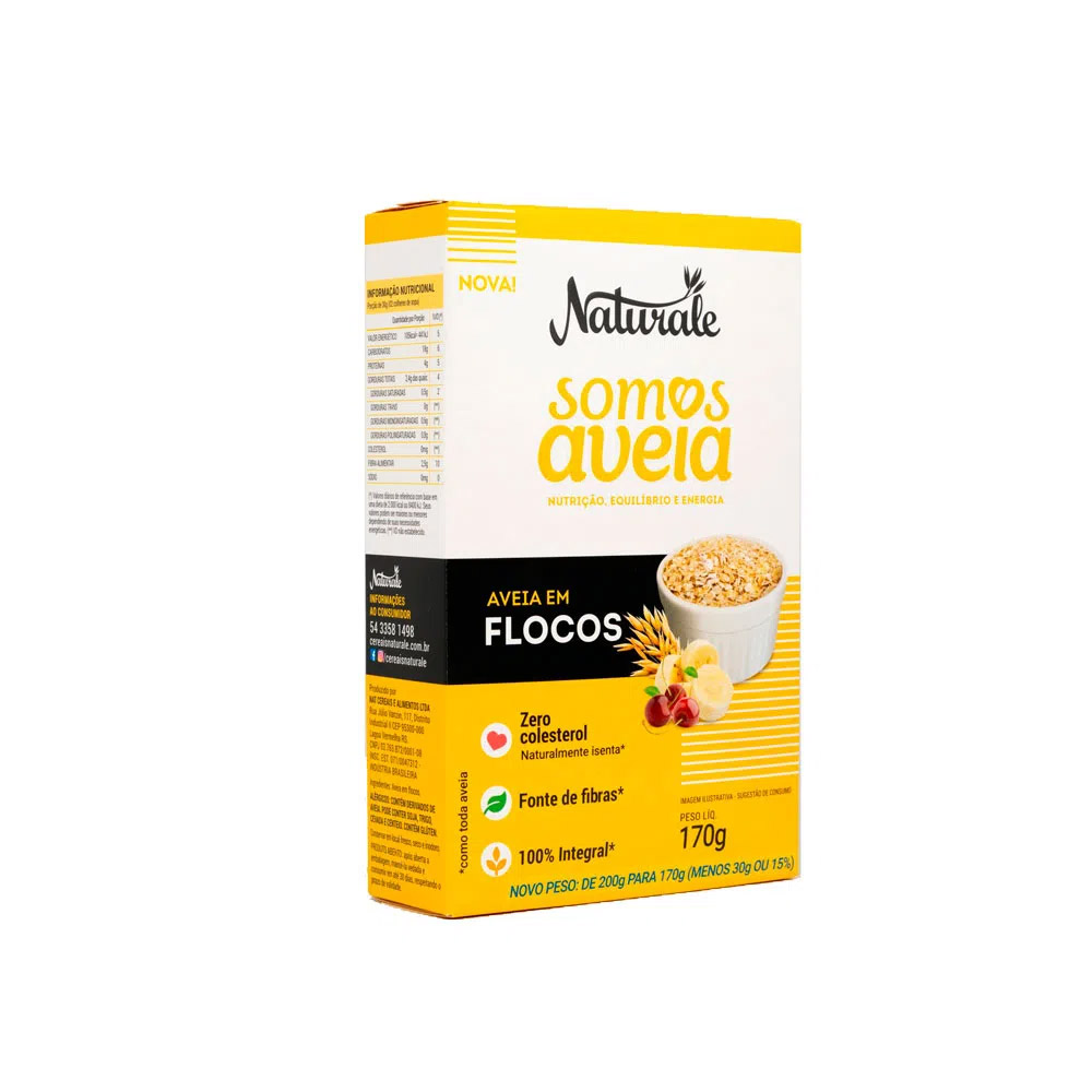 AVEIA EM FLOCOS 170G - NATURALE AVEIA EM FLOCOS 170G - NATURALE