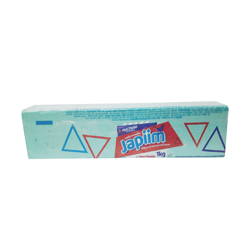 SABÃO EM BARRA VERDE 1KG - JAPIIM 