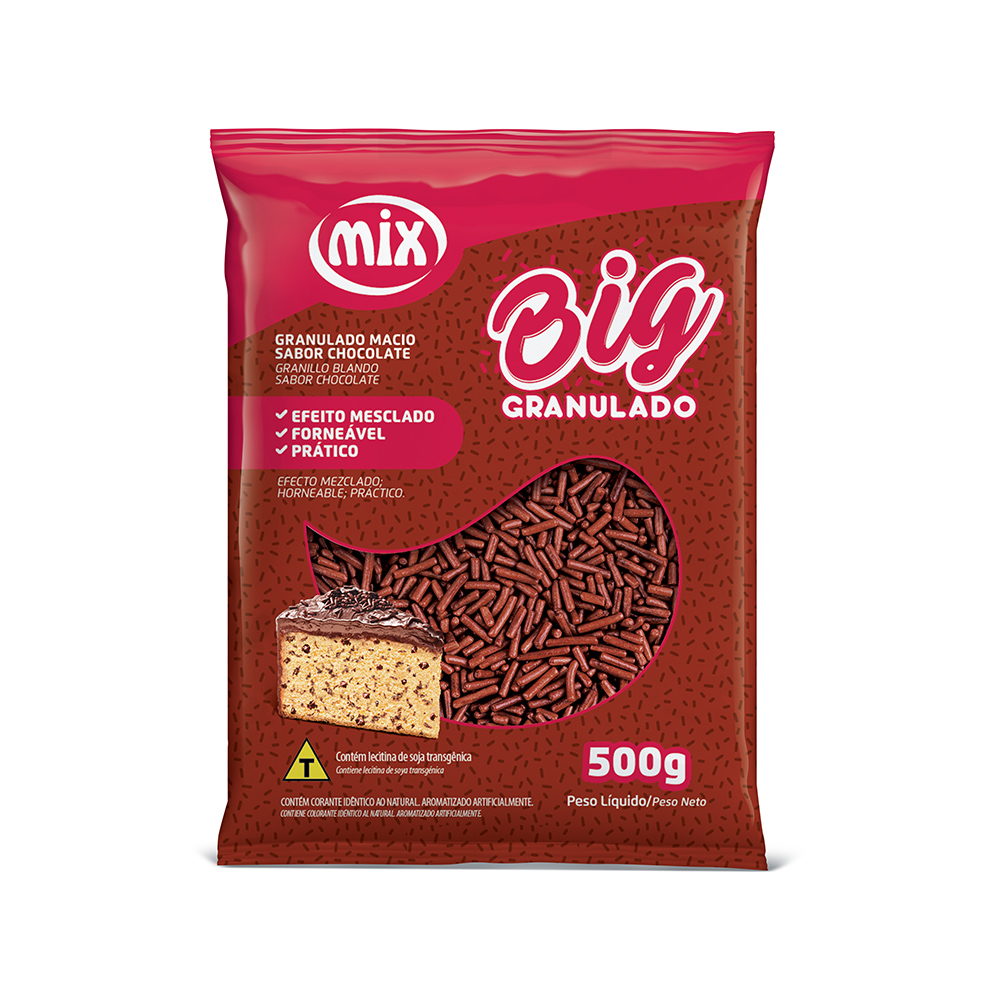 CONFEITO GRANULADO MACIO BIG CHOCO MIX FESTAS 500G   CONFEITO GRANULADO MACIO BIG CHOCO MIX FESTAS 500G