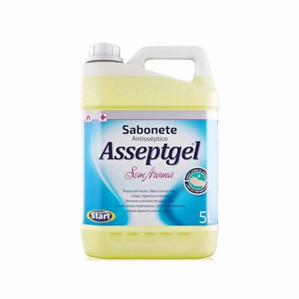 SABONETE LÍQUIDO SEM AROMA 5L - ASSEPTEL  SABONETE LÍQUIDO SEM AROMA 5L - ASSEPTEL