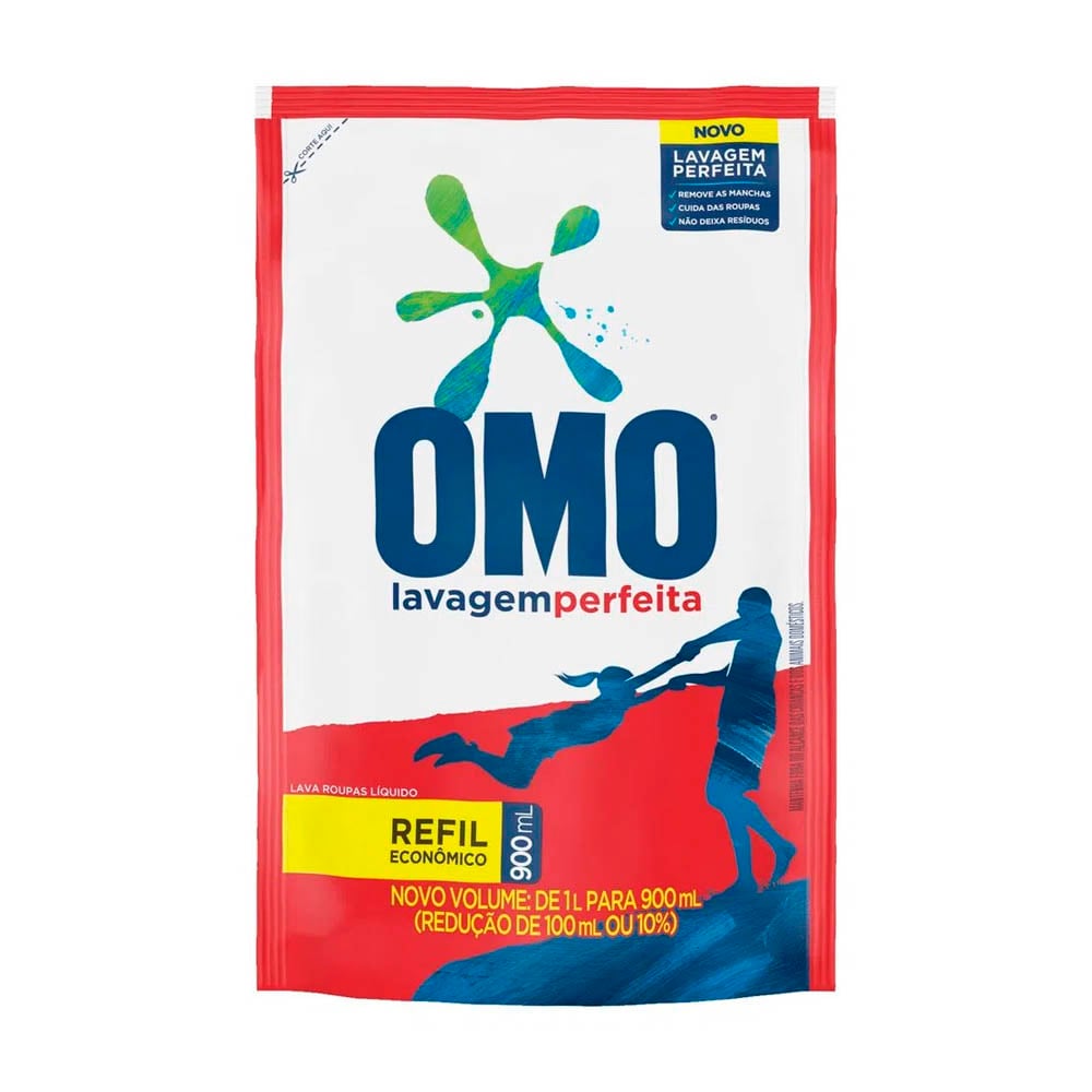 LAVA ROUPAS LÍQUIDO LAVAGEM PERFEITA 900ML -  OMO    LAVA ROUPAS LÍQUIDO LAVAGEM PERFEITA 900ML -  OMO