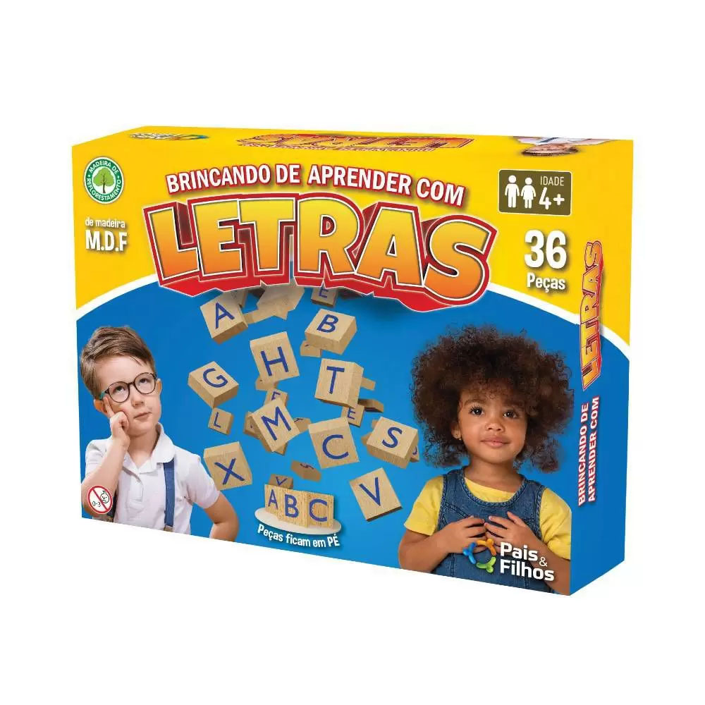 BRINCANDO DE APRENDER COM LETRAS 36 PEÇAS - PAIS E FILHOS BRINCANDO DE APRENDER COM LETRAS 36 PEÇAS - PAIS E FILHOS