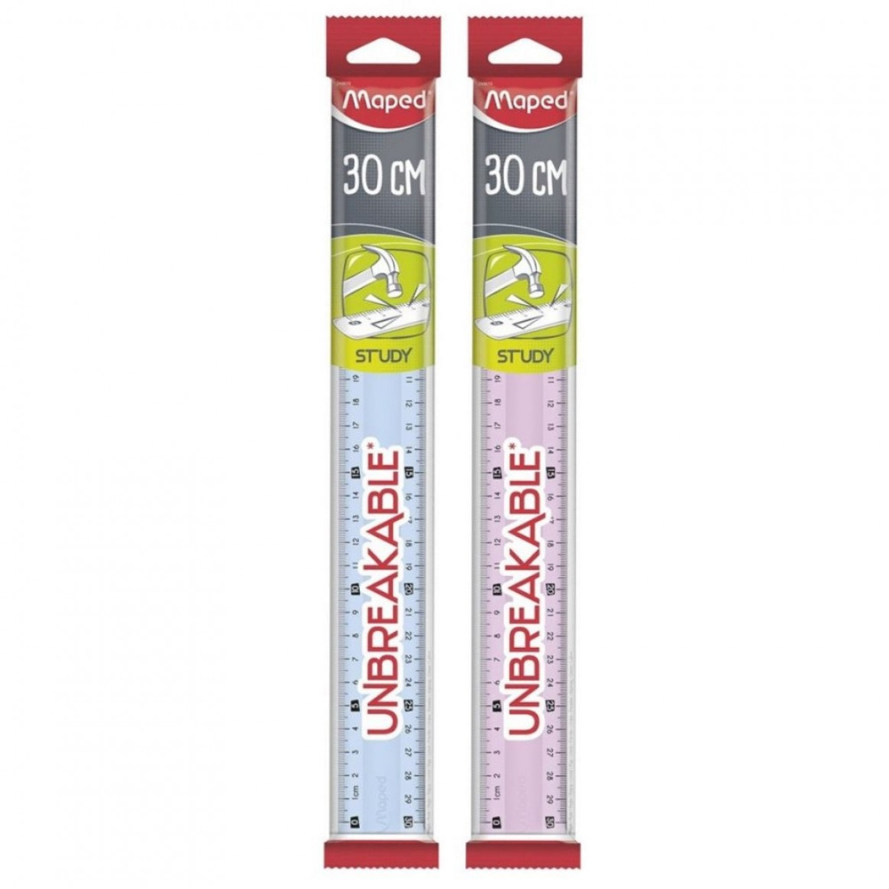 REGUA 30CM UNBREAKABLE BLISTER - MAPED   REGUA 30CM UNBREAKABLE BLISTER - MAPED