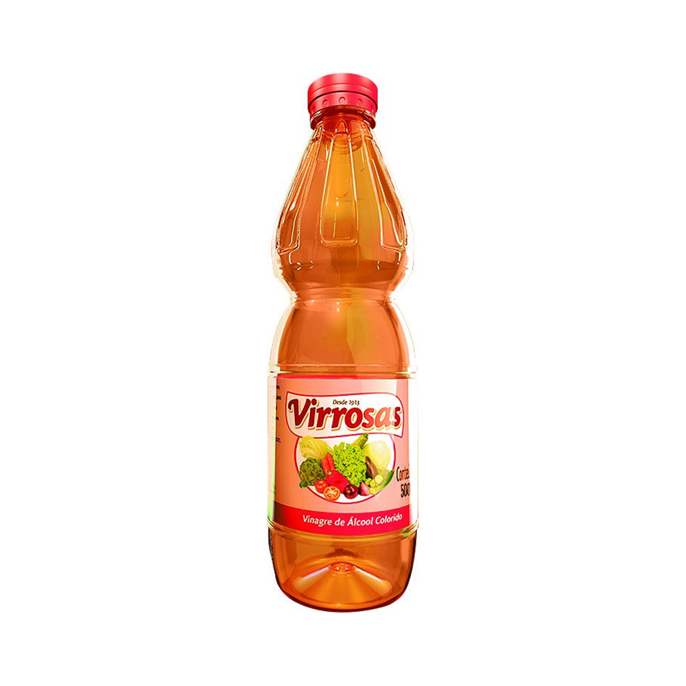 VINAGRE DE ALCOOL COLORIDO 500ML - VIRROSAS   VINAGRE DE ALCOOL COLORIDO 500ML - VIRROSAS