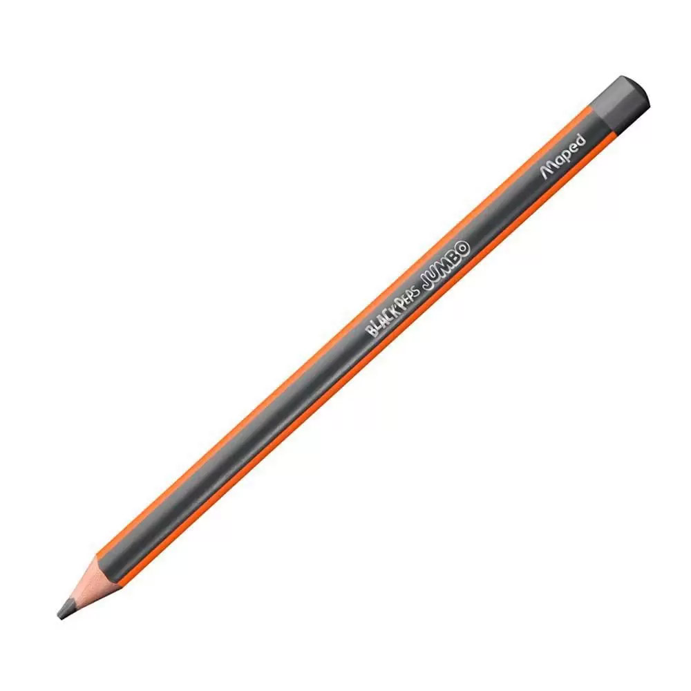 LAPIS GRAFITE JUMBO HB BLACK PEPS - MAPED   LAPIS GRAFITE JUMBO HB BLACK PEPS - MAPED