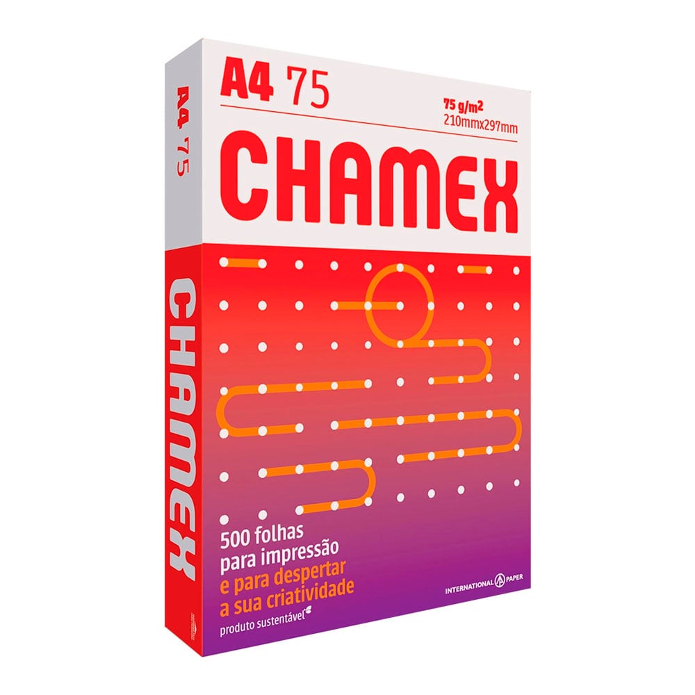 PAPEL A4 C/ 500 FOLHAS - CHAMEX <br> PAPEL A4 C/ 500 FOLHAS - CHAMEX <br>