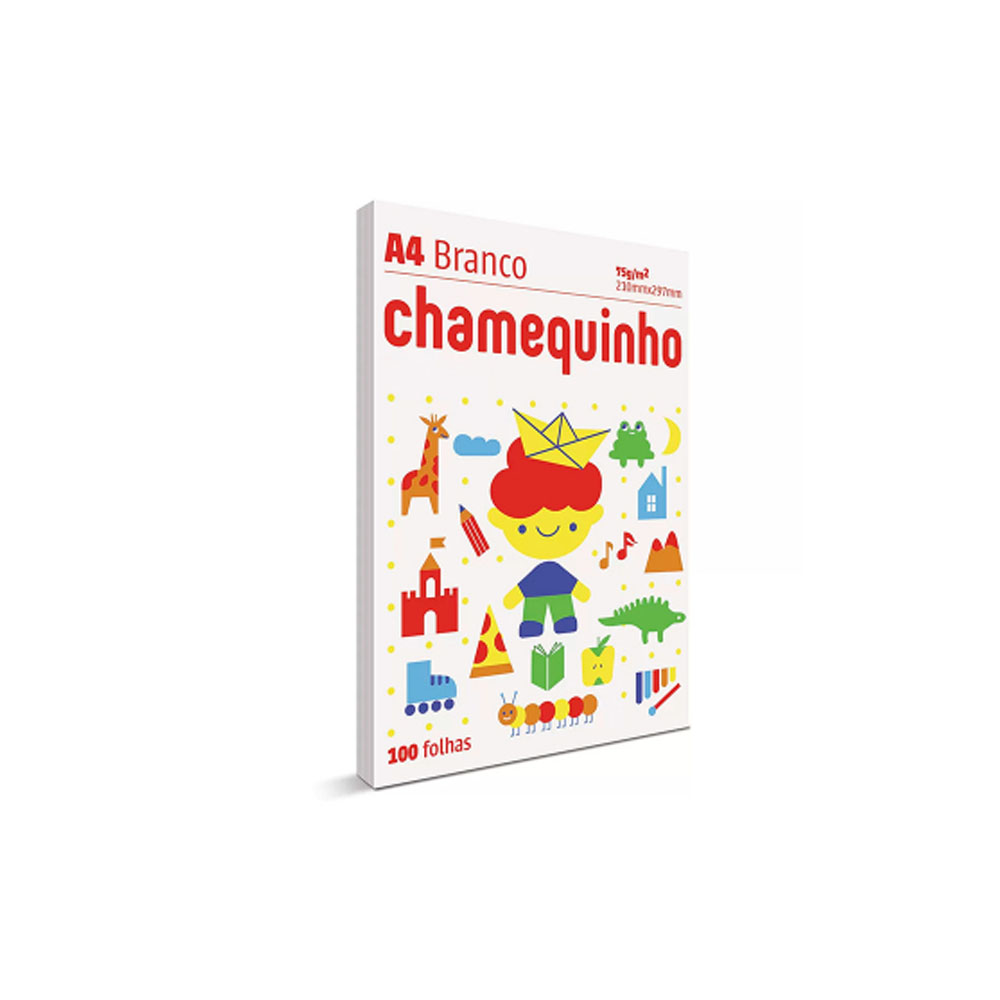 PAPEL CHAMEQUINHO A4 BRANCO COM 100 FOLHAS<br> PAPEL CHAMEQUINHO A4 BRANCO COM 100 FOLHAS<br>