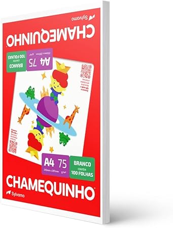 CHAMEQUINHO PAPEL A4, 210 X 297 MM, 100 FOLHAS, BRANCO