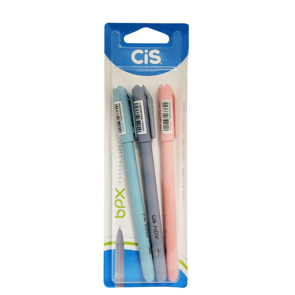 CANETA ESFEROGRÁFICA BPX 0.7MM AZUL/PRETO/VERMELHO - CIS<br> CANETA ESFEROGRÁFICA BPX 0.7MM AZUL/PRETO/VERMELHO - CIS<br>