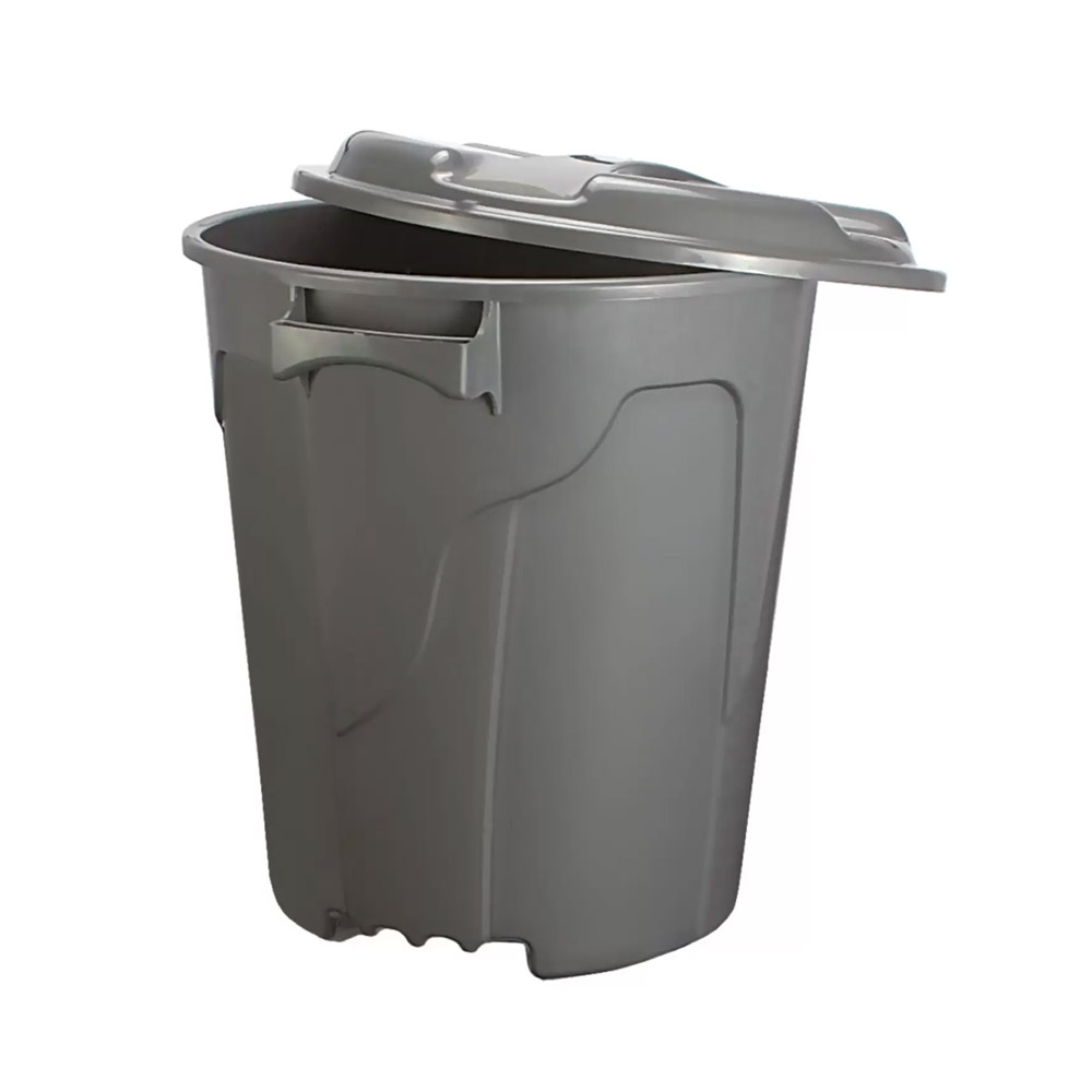 CESTO FECHADO CINZA C/ TAMPA RISCHIOTO 30L<br> CESTO FECHADO CINZA C/ TAMPA RISCHIOTO 30L<br>
