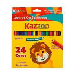 LÁPIS DE COR 24 CORES SEXTAVADO FLEX KAZ