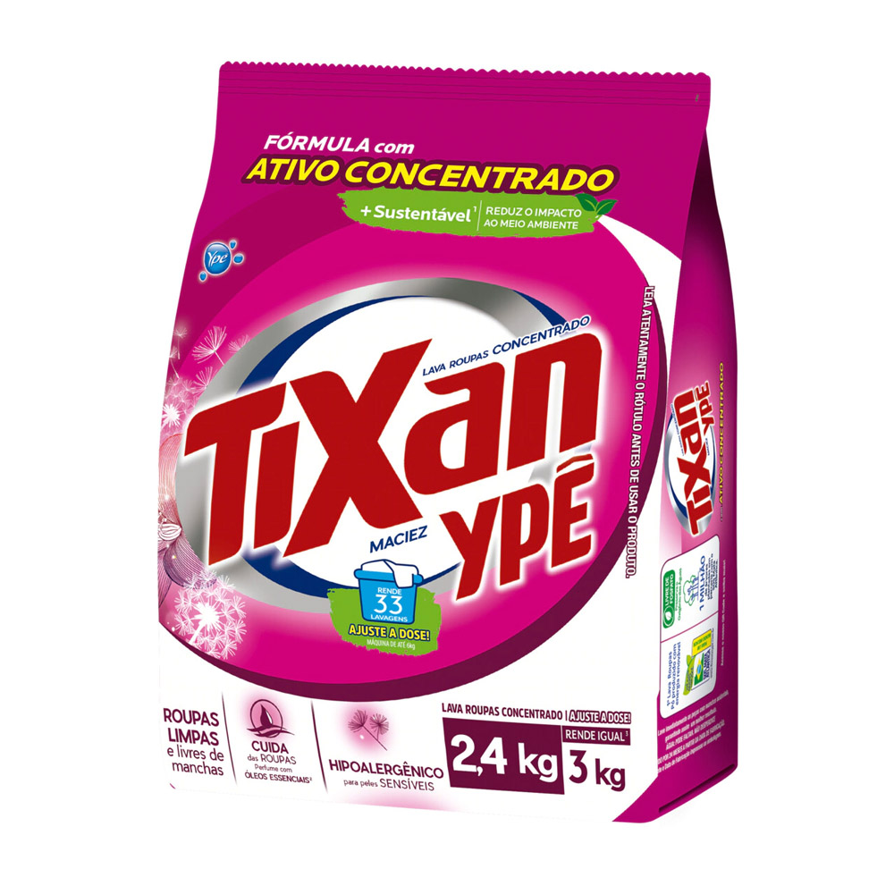 SABÃO EM PÓ MACIEZ TIXAN YPÊ 2,4KG<br> SABÃO EM PÓ MACIEZ TIXAN YPÊ 2,4KG<br>