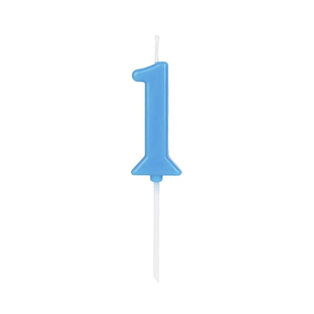 VELA ANIVERSÁRIO PICK AZUL N1 SILVER<br> VELA ANIVERSÁRIO PICK AZUL N1 SILVER<br>