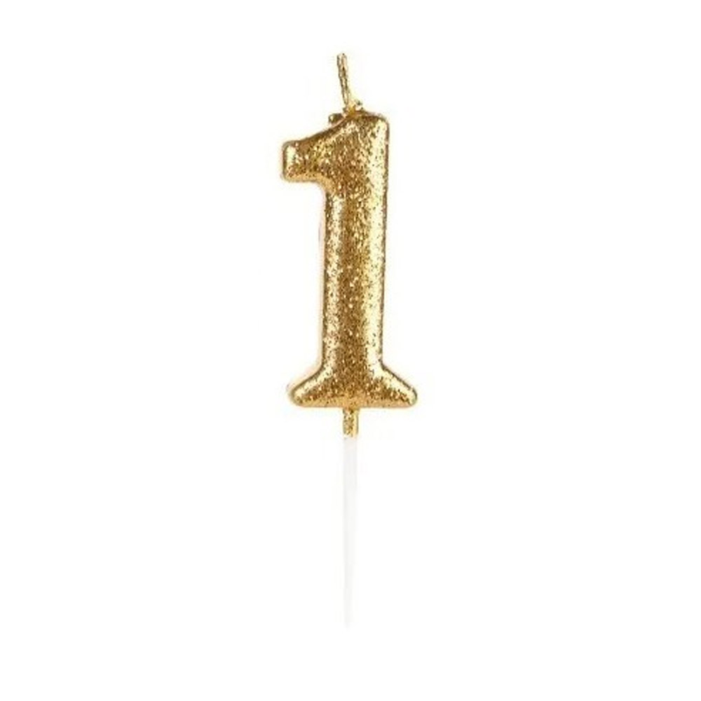 VELA ANIVERSÁRIO PICK DOURADA N1 SILVER<br> VELA ANIVERSÁRIO PICK DOURADA N1 SILVER<br>