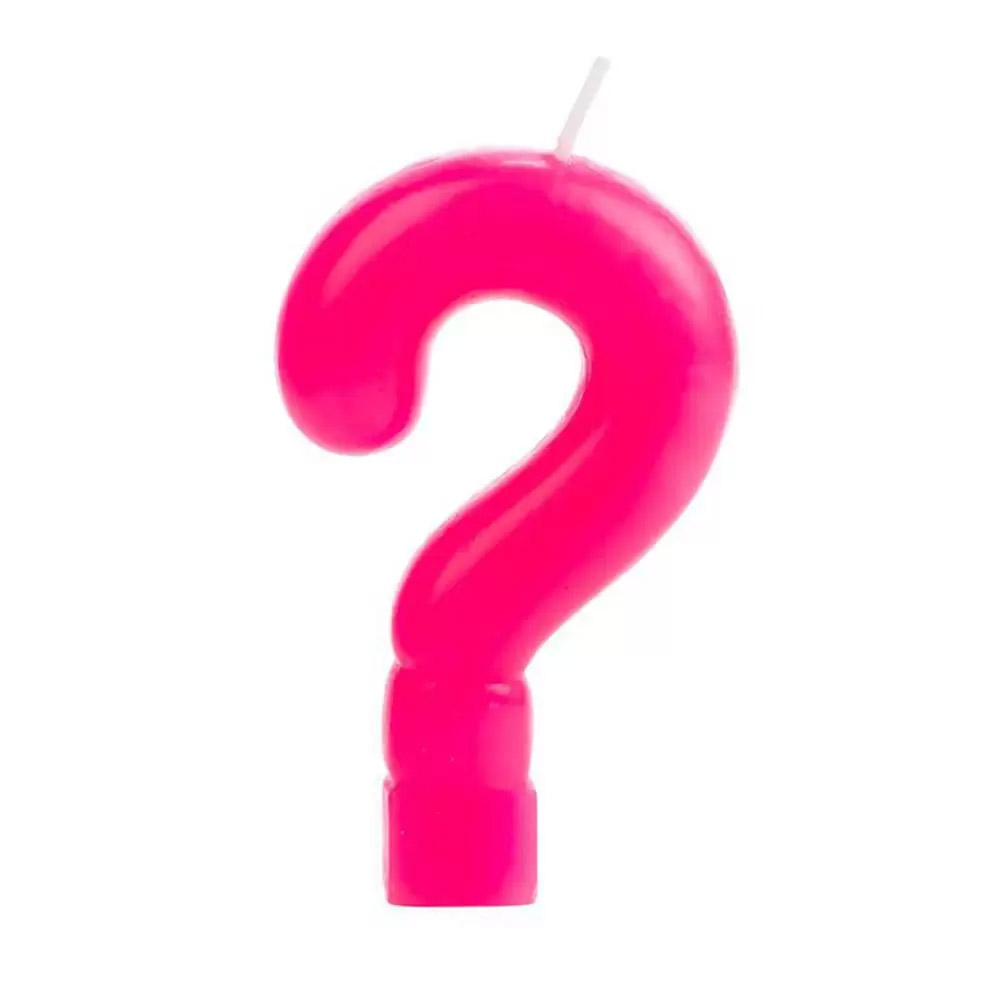 VELA ANIVERSÁRIO PICK ROSA INTERROGAÇÃO SILVER<br> VELA ANIVERSÁRIO PICK ROSA INTERROGAÇÃO SILVER<br>