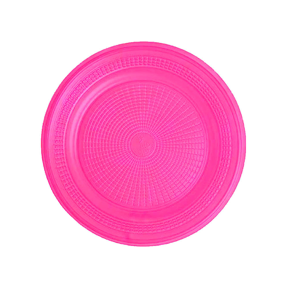 PRATO PLÁSTICO REDONDO 18CM BIODEGRADÁVEL PINK TRIK C/10<br> PRATO PLÁSTICO REDONDO 18CM BIODEGRADÁVEL PINK TRIK C/10<br>