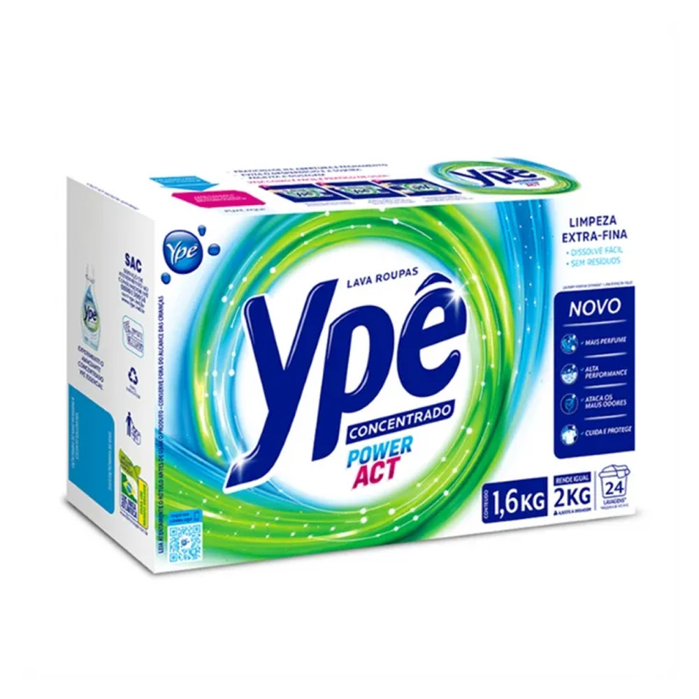 SABÃO EM PÓ POWER ACT TIXAN YPÊ 1,6KG<br> SABÃO EM PÓ POWER ACT TIXAN YPÊ 1,6KG<br>
